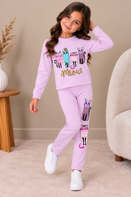 Beautiful Combed Cotton Girl's Character Suit