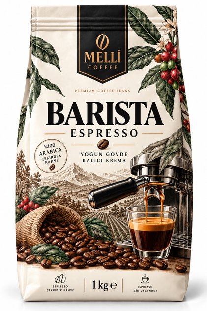 Barista Espresso 100% Arabica Coffee Beans 1 kg – Intense Body & Persistent Crema