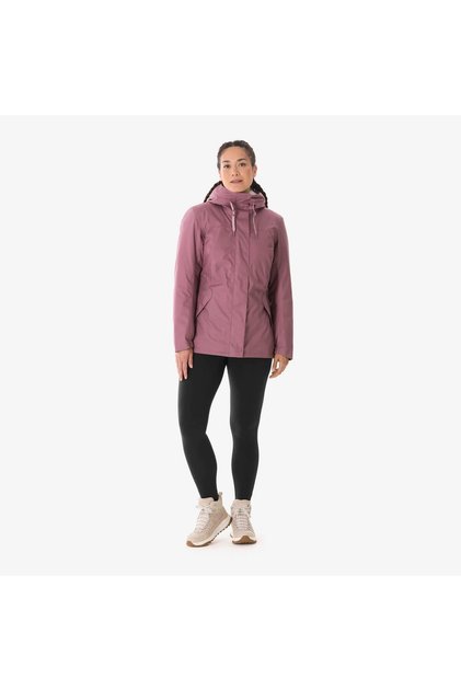 Quechua Kadın Outdoor Su Geçirmez Kar Montu/Kışlık Mont - Mor - NH500 -10 °C