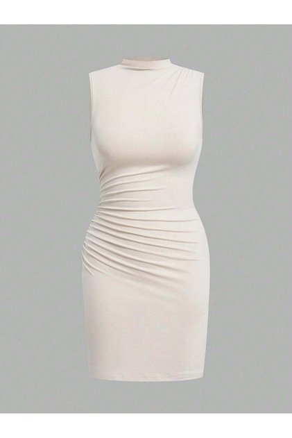Rochie mini, de culoare crem