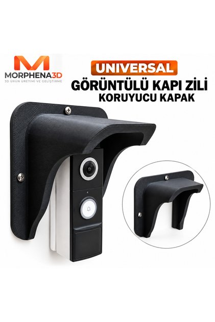 Kapı Zili / Görüntülü Kapı Zili Koruyucu Kapak – Evrensel Yağmur ve Güneş Koruma Siperliği – Kapı Zili Üstü Koruma Aparatı