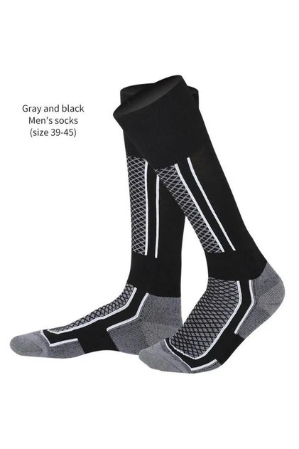 Men DIZETION 1 Pair Winter Warm Thickening Ski Stockings Hiking Socks For Women Men Children Outdoor