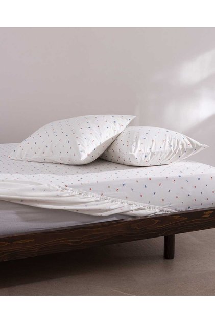 Adenya Sepeti Morgan King Size 100% Cotton Ranforce Printed Elastic Bed Sheet Set - Colorful