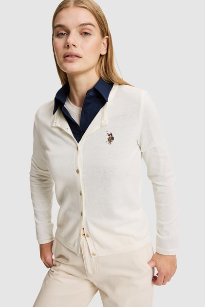Women's Cream Basic Knitwear Cardigan 50327569-Vr256