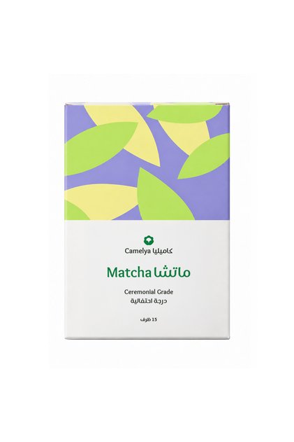 ماتشا كاميليا – درجة احتفالية – 15 ظرفًا × 2 جم | Ceremonial Grade Matcha – 15 Sachets × 2 g