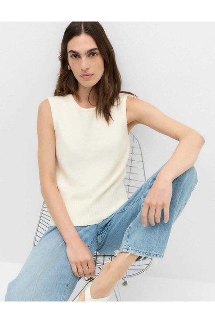 Air-Yarn Bisiklet Yaka Örme Süveter