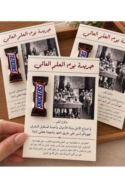 توزيعات يوم المعلم بسكوت سنيكرز ١٢ حبه