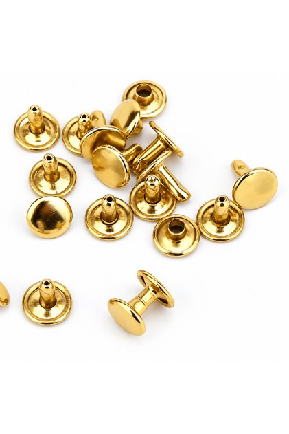 9 mm Çift Kafa Metal Gold Rivet