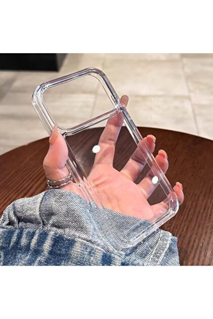 iPhone 18 Pro / 17 Pro Transparent Silicone Cover That Does Not Yellow on the Back, Wraps Around the Sides, and Protrudes over the Screen and Camera.