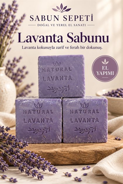 Natural Doğal El Yapımı Lavanta Sabunu 100 g