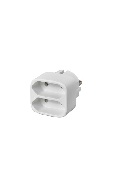 Koppla 2-Socket Plug Adapter, White, Without Ground
