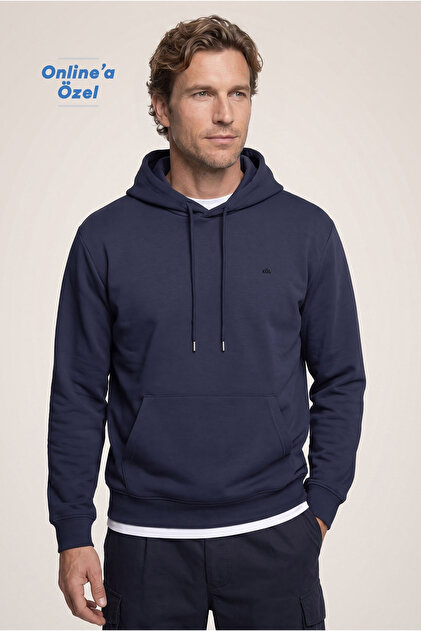 Hooded Regular Fit Cotton Pocket Sweatshirt