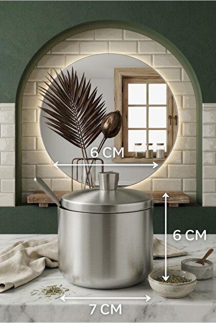 Spice Container with Steel Lid and Spoon for Home, Restaurant, Hotel, Diner 1 Piece Stainless Steel