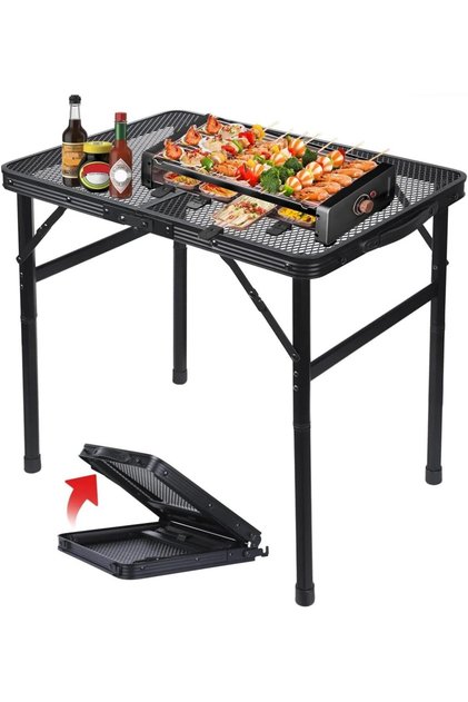 ALSafi-EST Foldable Portable Camping Metal Mesh Table, For indoor & outdoor,Picnic, Party,size120*60