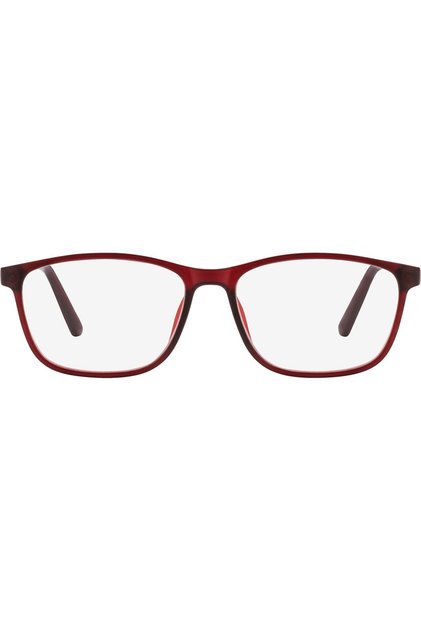 Ochelari de citit cu ramă completă, roșu închis transparent dioptri +1,00, 1 buc