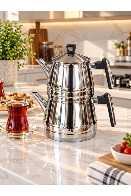 Premium Çaydanlık Takımı Büyük Boy TKEBT İNOX