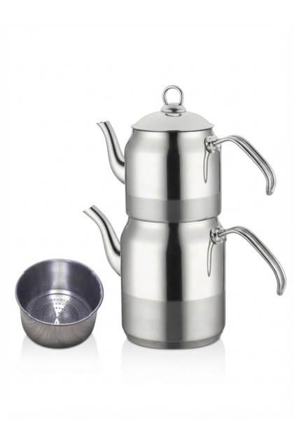 Trigon Lux Çaydanlık Metal Kulp Süzekli Paslanmaz Çelik Aile Boyu 4.5 Lt