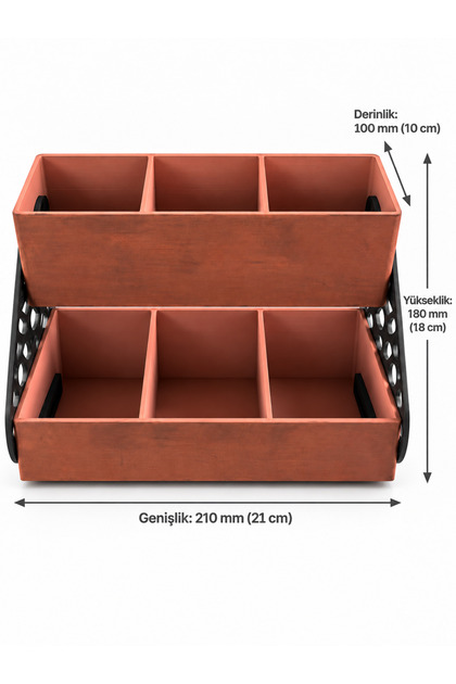 Tea Bag Storage Box, Wood-Blend Organizer, Compact Size for Home and Office Use