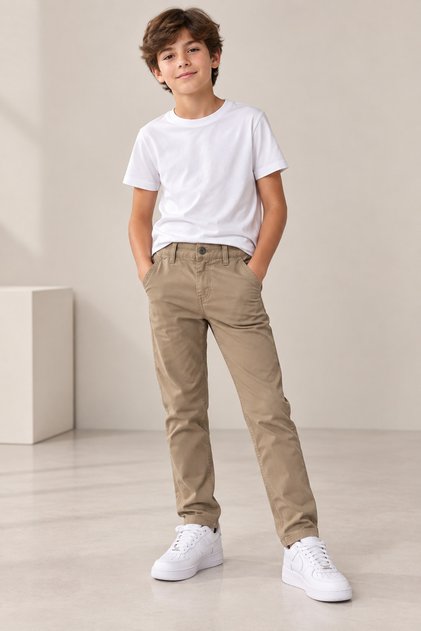 06-16 Years Gabardine Pants - Beige