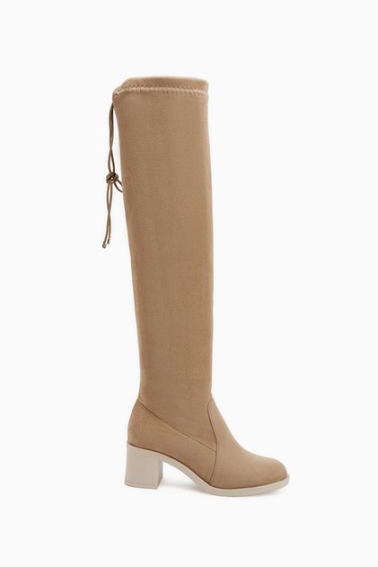 Roxie Mink Suede Stretch Long Women's Boots