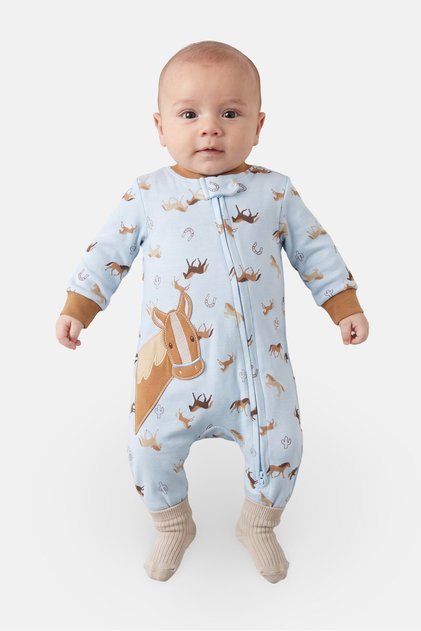 Toddlers Boy 2Pcs Long Sleeve Bodysuits With Hats, Multicolor