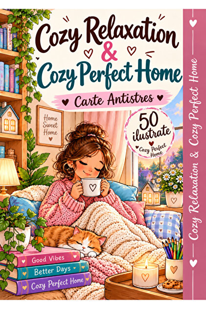 Cozy Perfect Home. Descoperă noua carte de colorat pentru relaxare din colectia recent apărută pe piața din România.