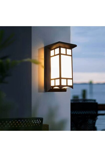 أبليك جداري خارجي أسود LED 24 واط إضاءة صفراء 4803