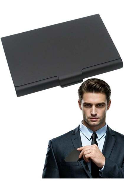 Aluminum Metal Business Card Holder, Professional Slim Pocket Card Case, Durable Name Card Credit C
