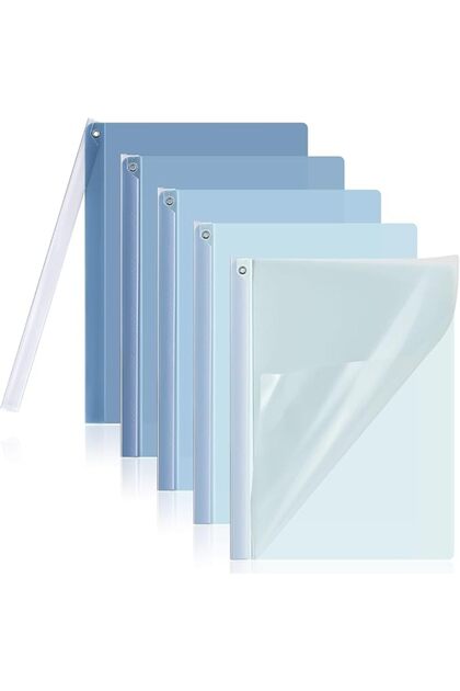Clear Report Covers with Swing Clip, 5 Pcs Plastic Folders for A4 and Letter Size Paper, Presentatio