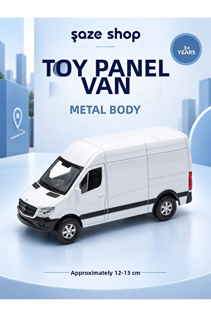 Toy Panelvan White Die Cast Model Vehicle Approximately 12–13 cm Ages 3+