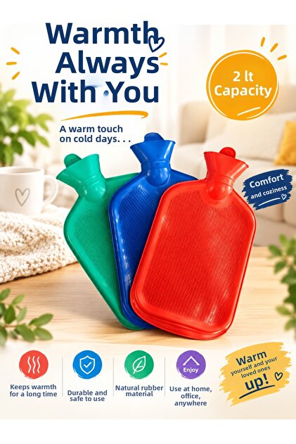 Natural Rubber Hot Water Bag 2 Liters
