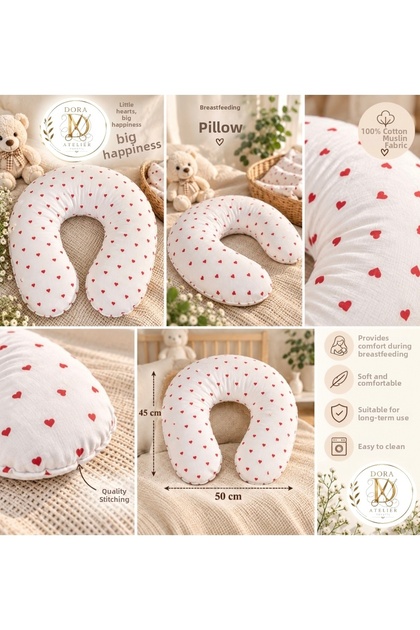 Breastfeeding Pillow《Bead Fiber Filled & Cotton Poplin Fabric》