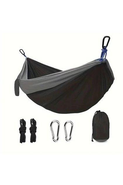 Black Hammock for Camping Hammocks Gear for The Outdoors Backpacking Survival or Travel Portable Lig
