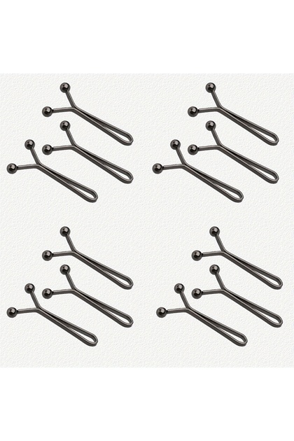 Gunmetal 12pcs Jeans Skirts Detachable Buckle Accessories Adjustable Sleeve Clip For Pants Waist Tig