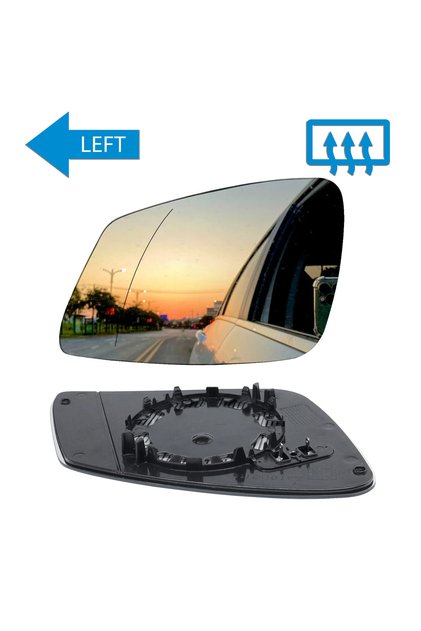 زجاج مرآة جانبية يسرى مدفأة لسيارات BMW الفئة 1 و3 طرازات F20 F30 2011-19 F22 F21 F31 F32 F33 F10 F11 F01 F06