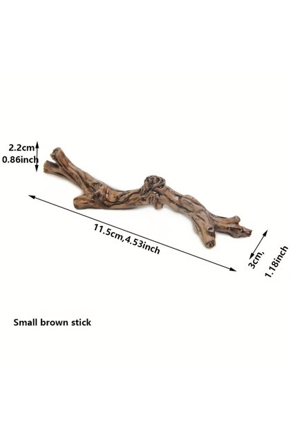 Brown stick S Rainforest Landscape Simulation Lizard Guarding the Palace Climbing Tree Ornament, Spi