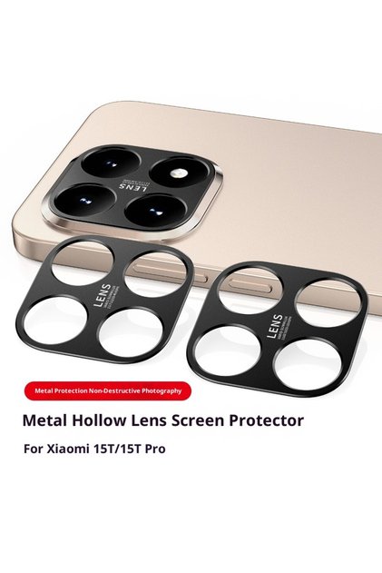 for Xiaomi 15T Pro black Aluminum Metal Rear Camera Lens Protector for Xiaomi 15T Pro Lens Cover Scr