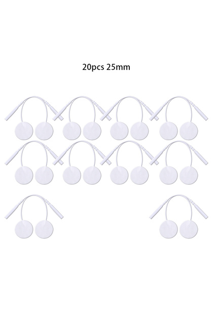 20pcs 25mm white 25mm Self-Adhesive Electrode Pads Conductive Gel EMS Electric Muscle Stimulator Pul