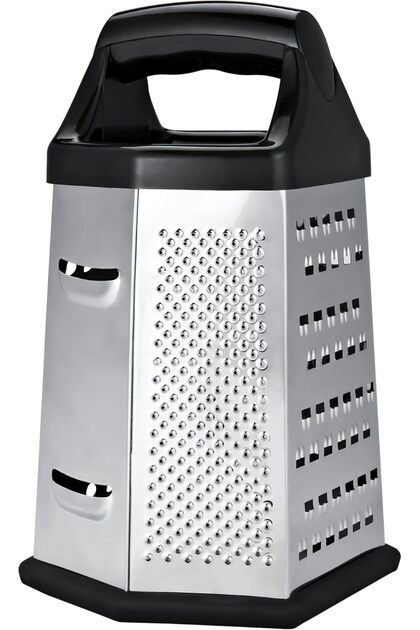 1pc Multifunctional Vegetables Box Grater Stainless Steel 6 Sides Slicer Shredders Manual Cheese Pot