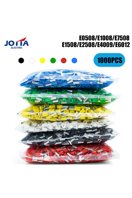 E1508 Red 1000PCS/Pack Insulated Cord End Terminal Crimp E0508 1008 1508 7508 2508 Pressure Terminal