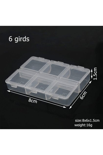6 grids box 6-32 Compartments Plastic Storage Box Organizer Jewelry Container with Dividers for Bead