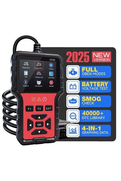 Red 2025 New Model, Supports 8 Languages, Professional Obd2 Car Diagnostic Tool, Direct from the Man