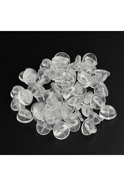 50pcs Transparent 50pcs Brooch Bukle Button Clasp Pin Backs Clutch Care Cap Nail Tie Back Stoppers