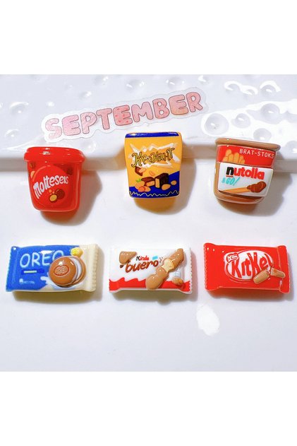 6pcs 6PCS Cartoon Snacks Refrigerator Magnets, Cute Refrigerator Magnets Whiteboard Stickers, Decora