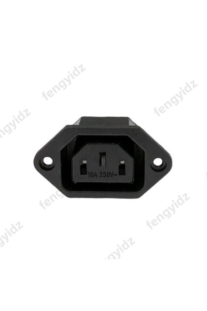 Type 3 IEC320 C14 C13 Electrical AC Socket 3 Female Male Inlet Plug Connector 3pin Socket Mount