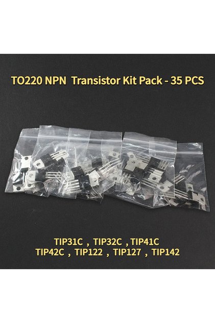 35PCS Transistor Kit TIP31C TIP32C TIP41C TIP42C TIP122 TIP127 TIP142 TO220 NPN Mosfet assortment E