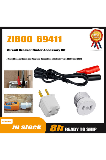 ZIBOO 69411 Circuit Breaker Finder Accessory Kit, Circuit Breaker Leads and Adapters Compatible with