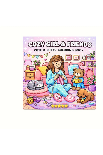 Style 1 28 Pages Girls & Friend Coloring Book for Adult | Colouring Book for Stress Relief, Birthday