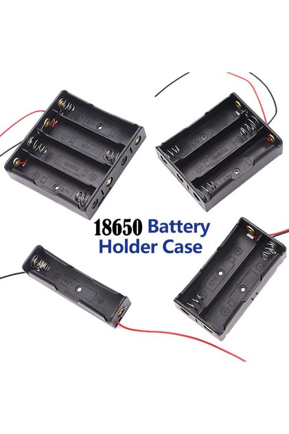 4PCS MIX 3pcs 18650 Battery Holder with Wire 3.7V,7.4V, 11.1V, 14.8V 18650 Battery Holder Box for Ba