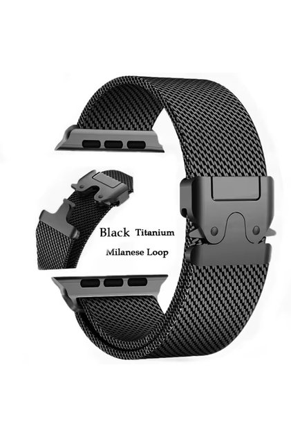42 44 45 46 49mm black Milanese Band for Apple watch band Ultra 2 49mm Series 10 9 8 7 6 5 Natural T